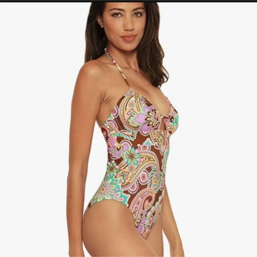 Becca Groovy Floral/Paisley One Piece Swimsuit